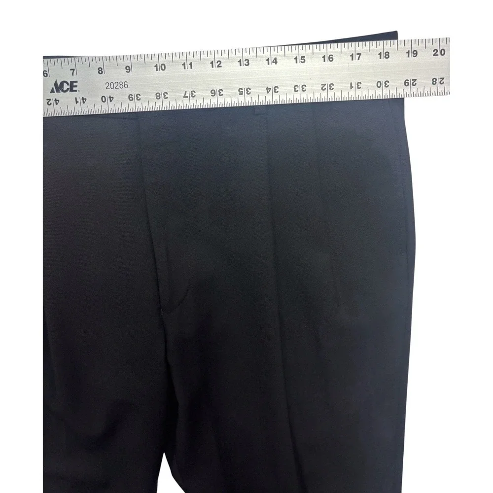 Jos A Bank 35x30 Black Executive Dress Suit Pants Pleated Wool High Waisted
